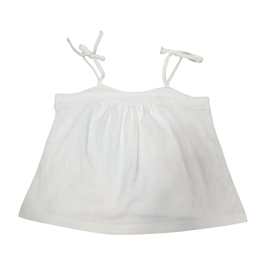 Madewell White Tie Strap Tank Size Size Medium